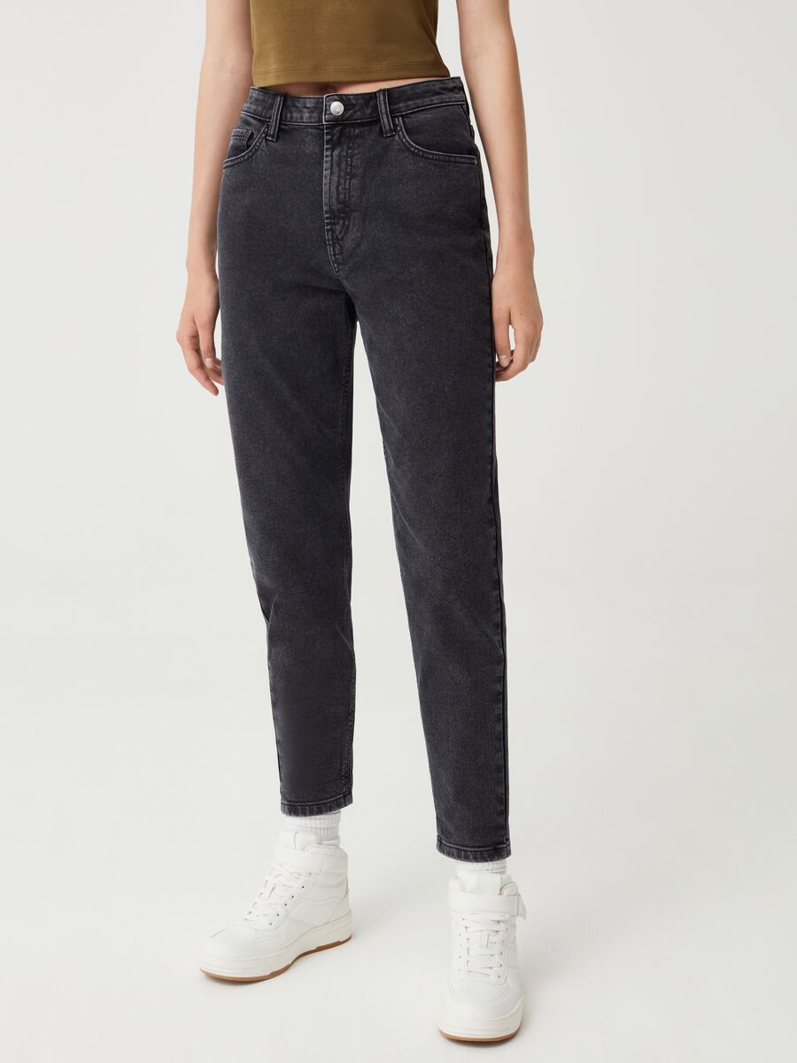 Jeans mom fit a vita alta Baby Angel_1