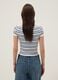 Fitted viscose-blend jumper with multicolour stripes and polo collar_3