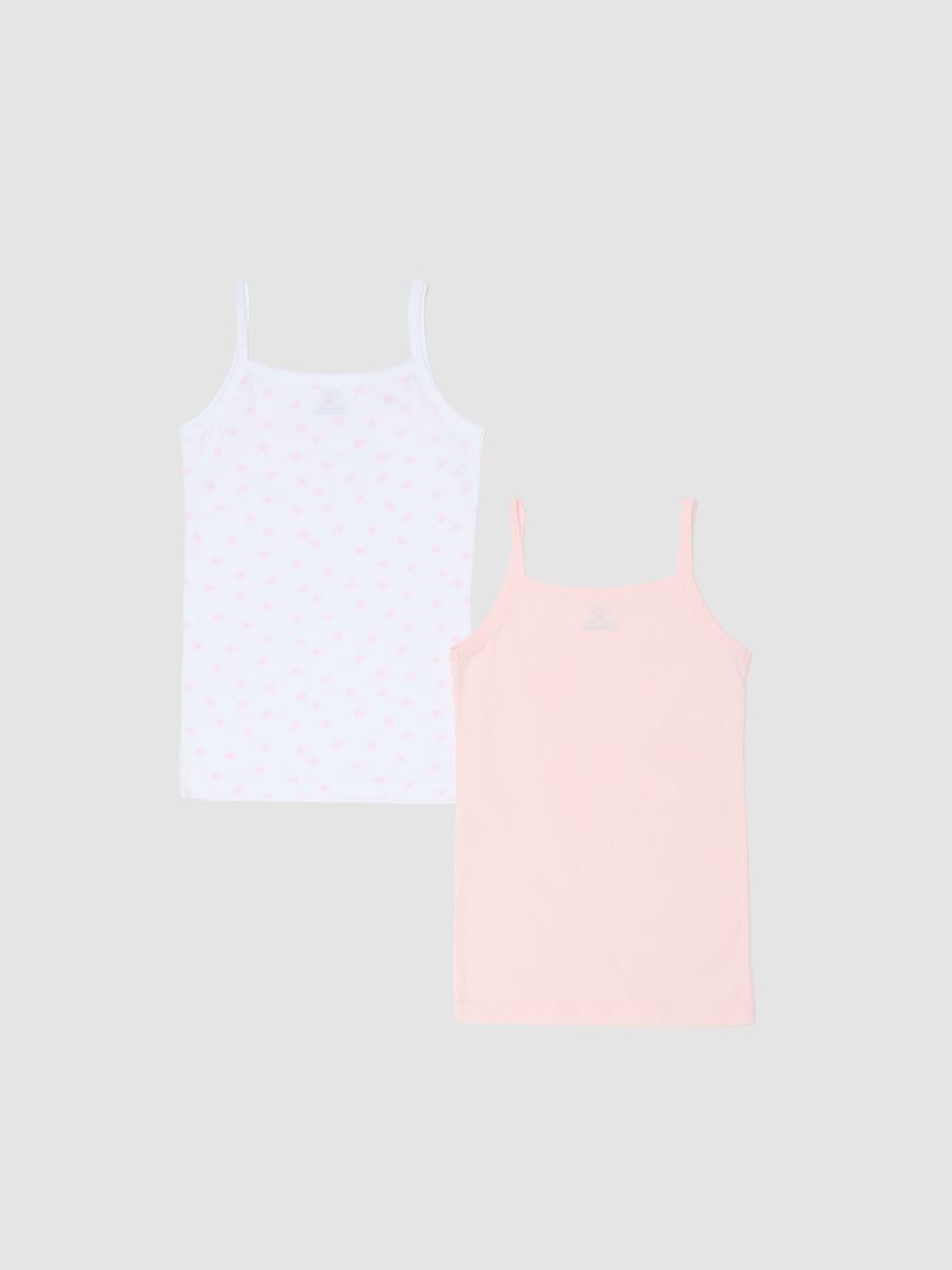 Bipack canotte in puro cotone multicolor da bambina regular fit_1