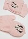 Pink children's gloves with Disney embroidery_1