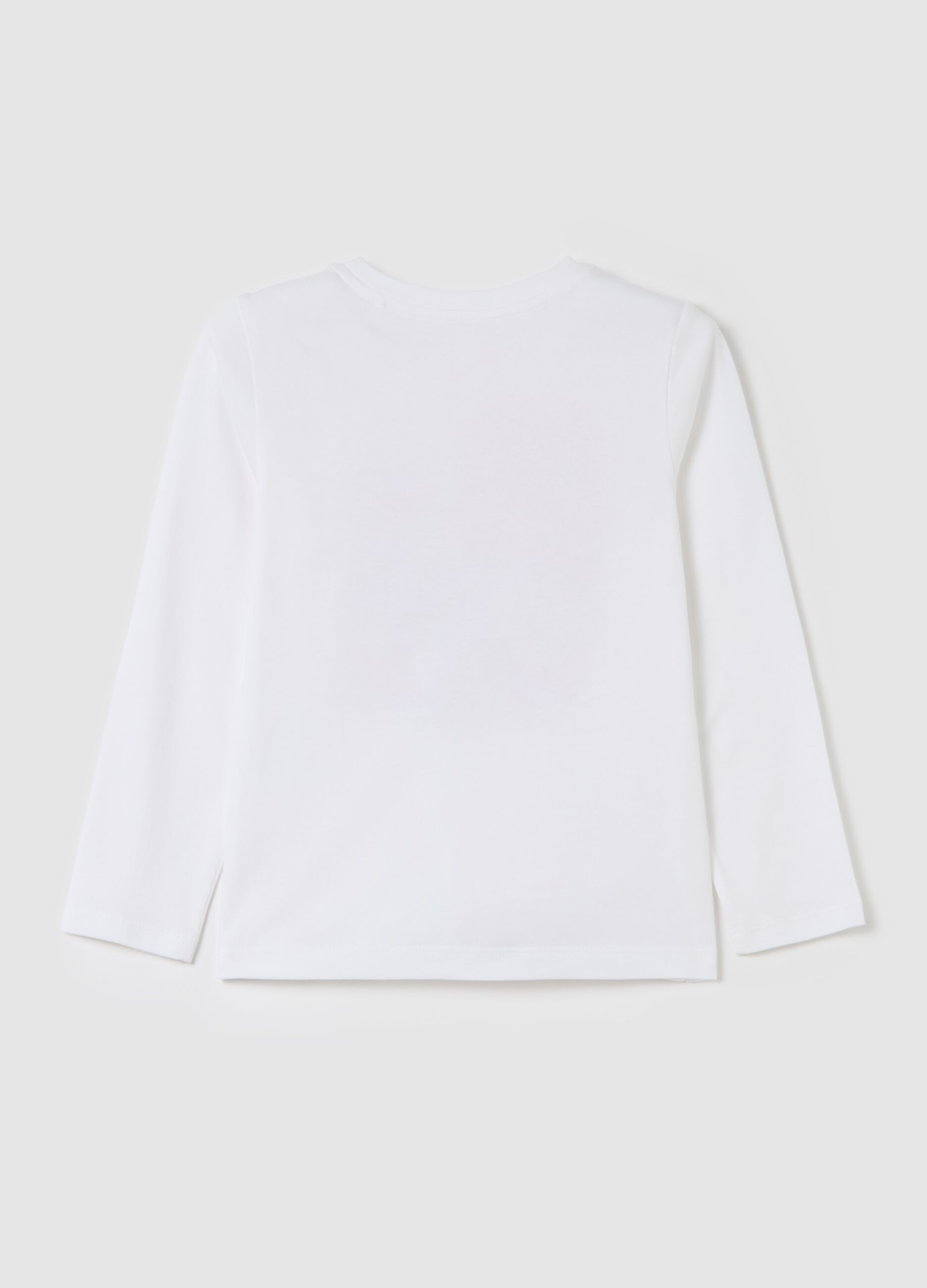 Long-sleeved T-shirt with unicorn print