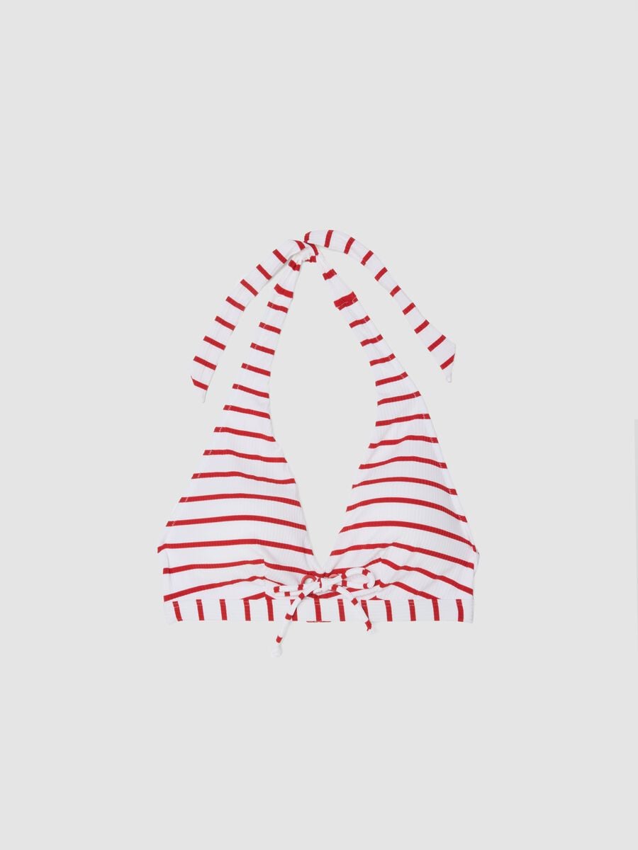 Top bikini triangolo bianco in tessuto elasticizzato_4