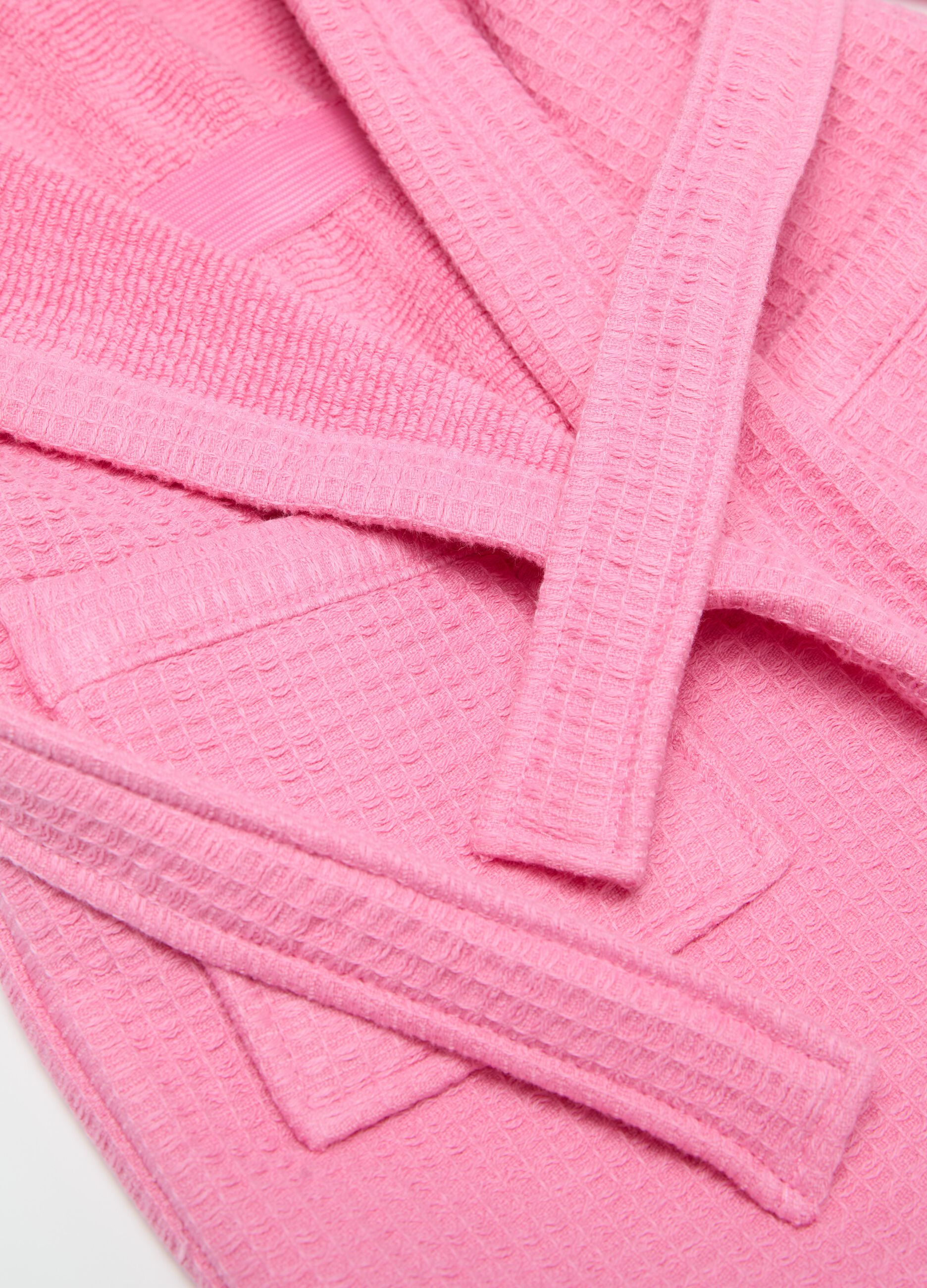 Unicorn bathrobe with waffle weave