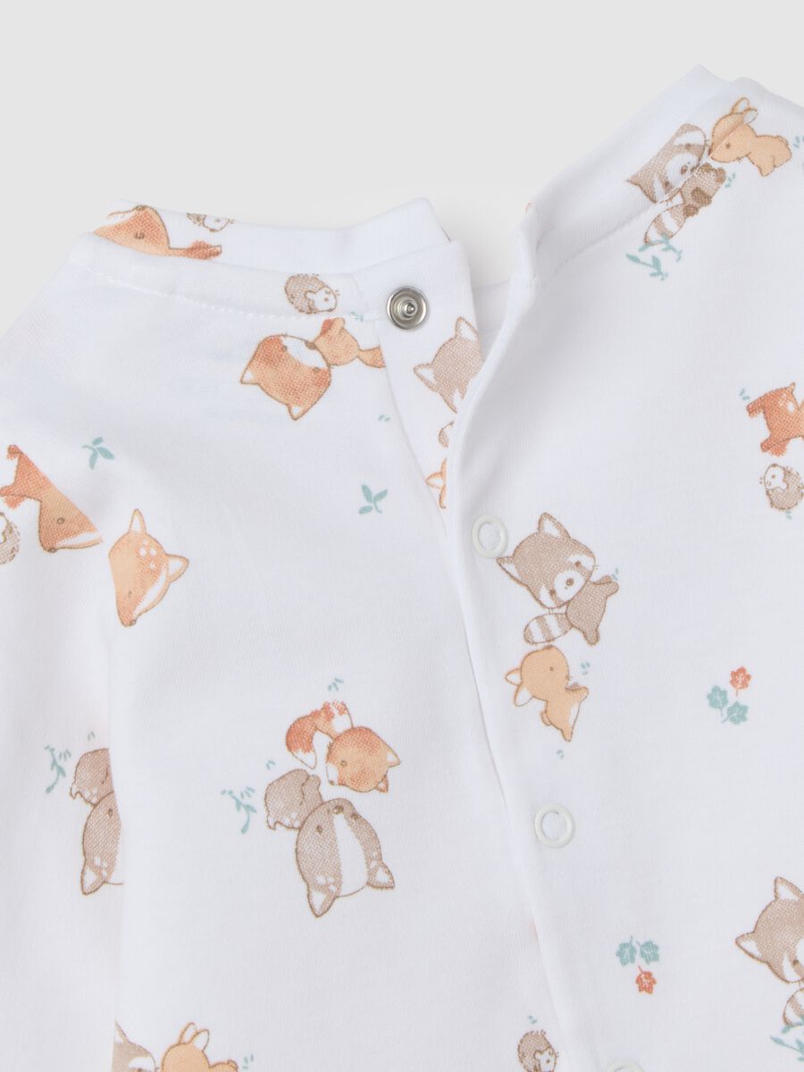 Tutina beige in cotone per neonato_2