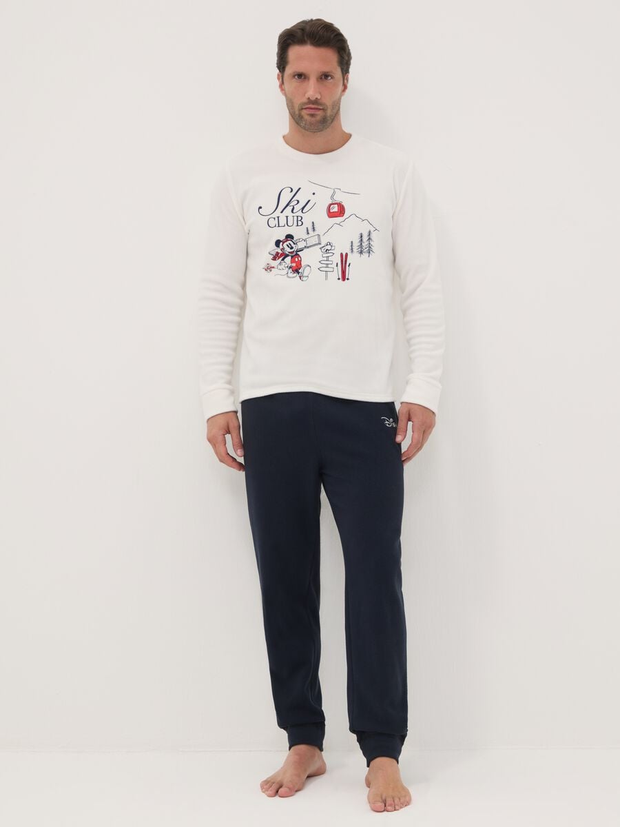 Pigiama blu con girocollo e stampa Mickey & Friends_0