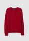 Red regular fit viscose blend jumper_4