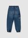 Kids' blue cotton jog denim regular fit_1
