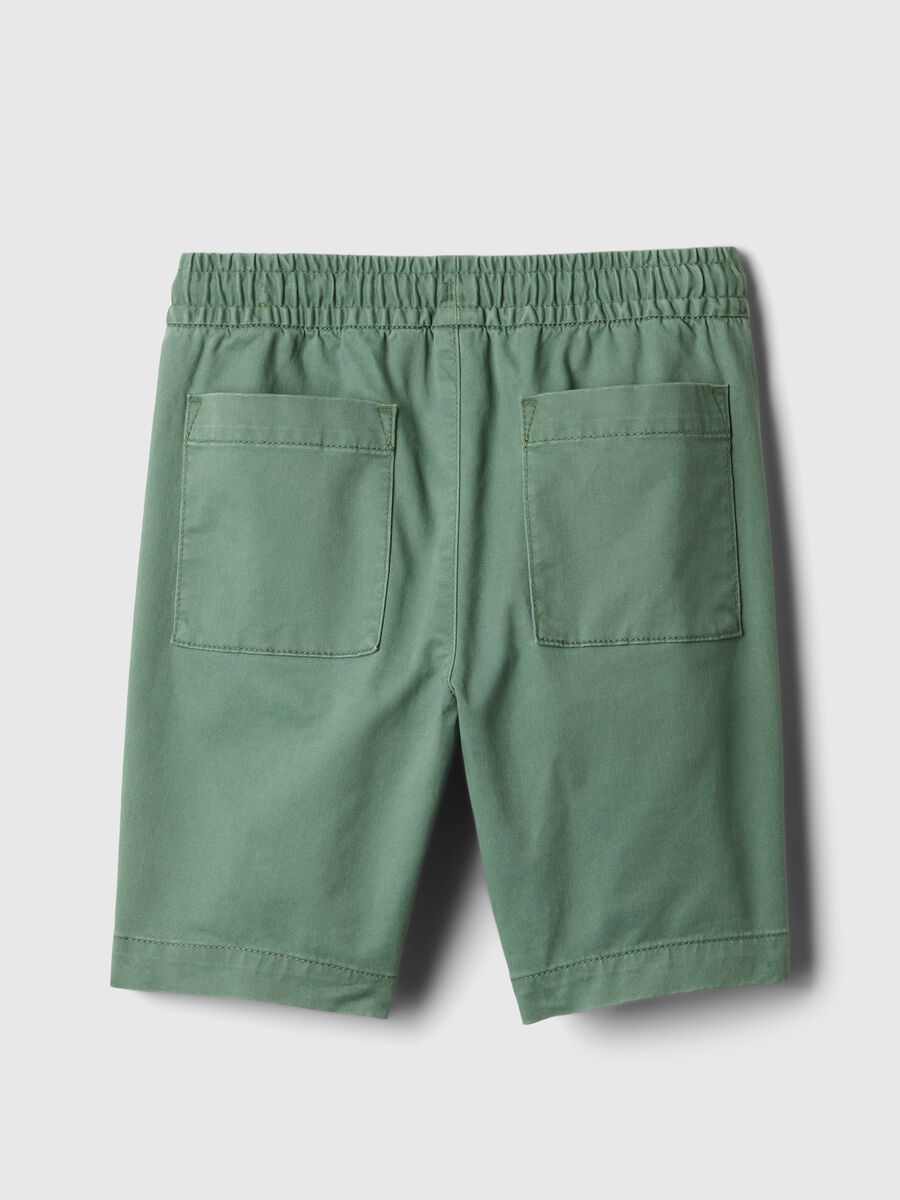 Twill Bermuda shorts with drawstring_4