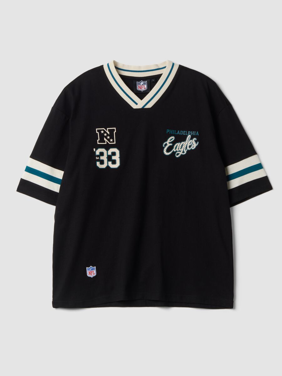 Black pure cotton Philadelphia Eagles relaxed-fit T-shirt_0