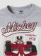 Grey pure cotton crew-neck T-shirt with Mickey print for boys_2