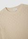 Beige cotton sweater with jacquard pattern_5