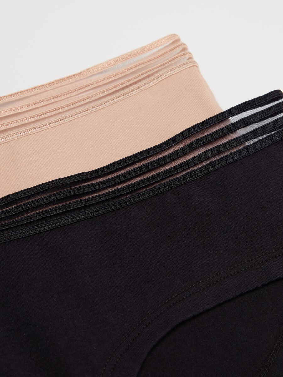 Two-pack French knickers with striped detail_5