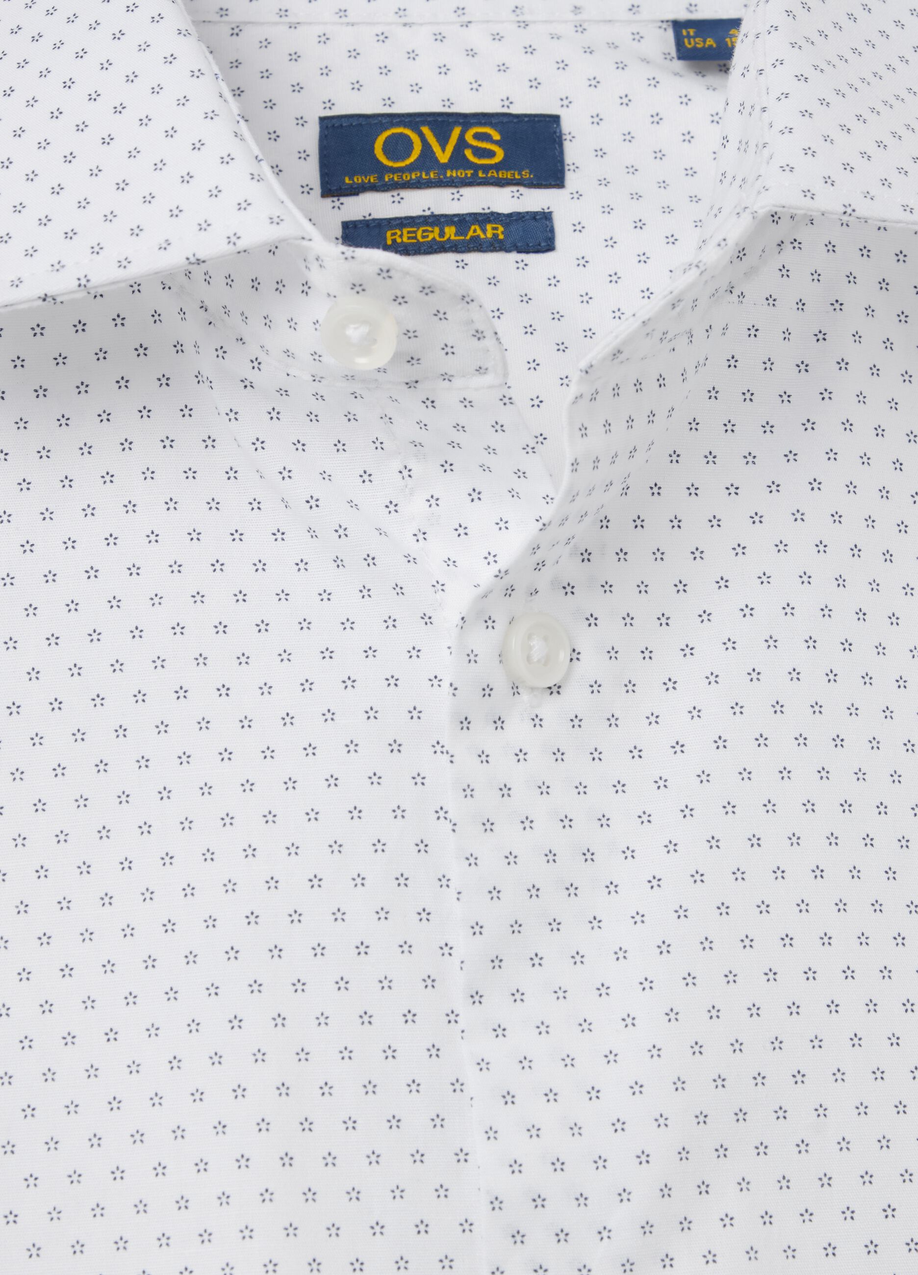 Regular-fit shirt with micro print