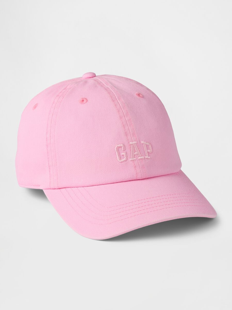 Pink cotton baseball cap_0