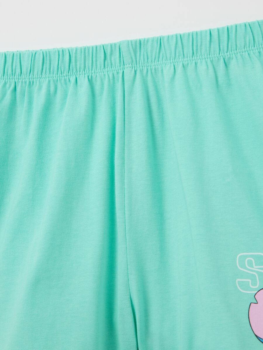 White and green cotton pyjamas with Stitch print_3