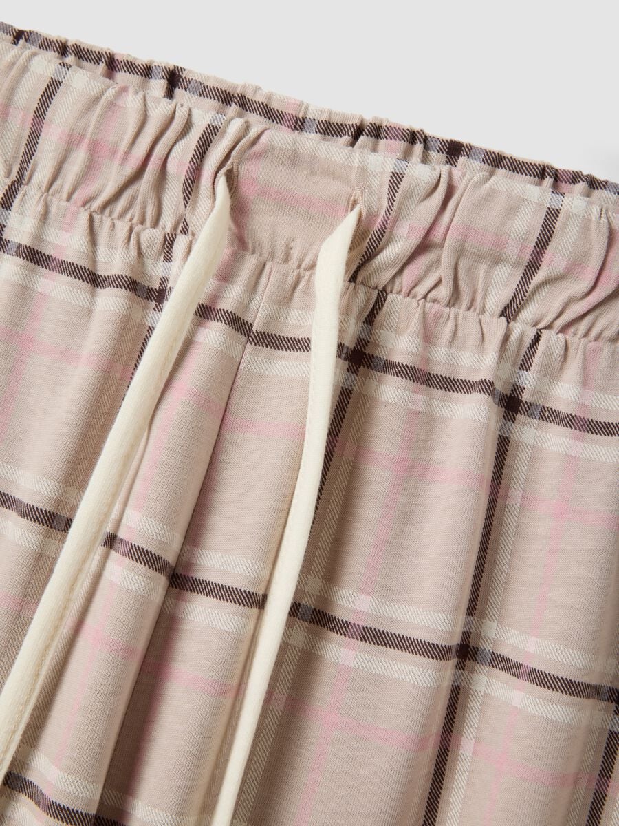 Beige pure organic cotton crew-neck pyjamas_6