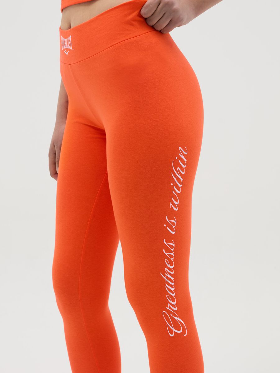 Printed stretch cotton leggings_3