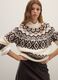 Beige pullover with multicolour jacquard patterns regular fit_4