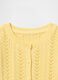 Yellow Knitted Openwork Cardigan_3