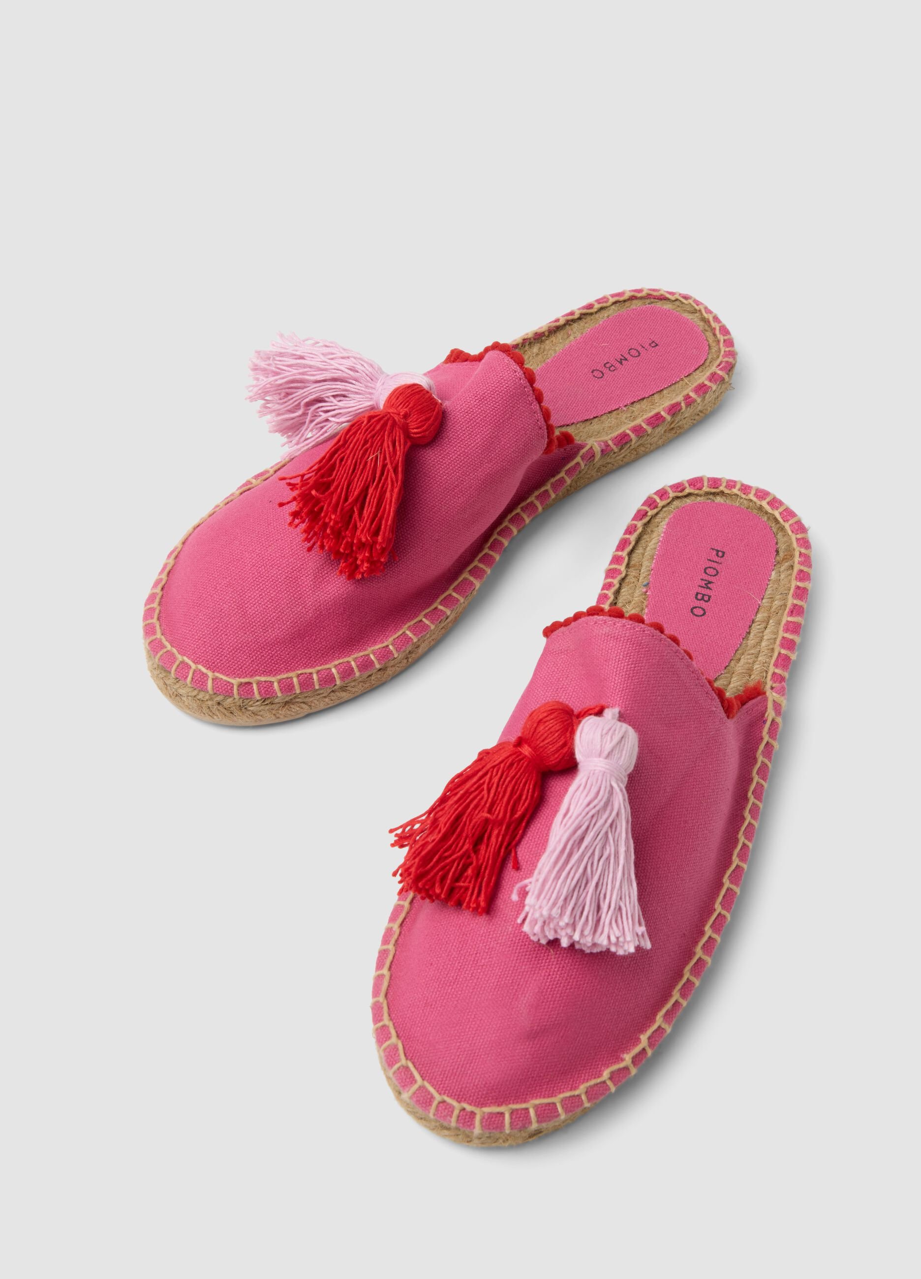 Pink Sliders with Tassels