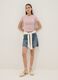 T-shirt in puro cotone rosa slim fit con scritta_1