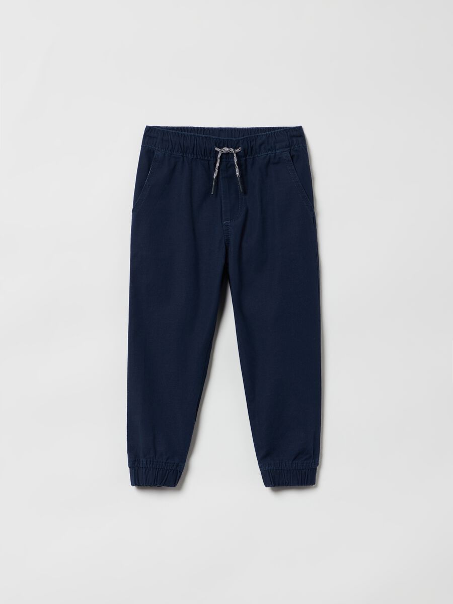 Woven trousers with drawstring_0
