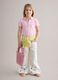 Girls' Wide Leg Pure Cotton White Trousers with Flowers_0