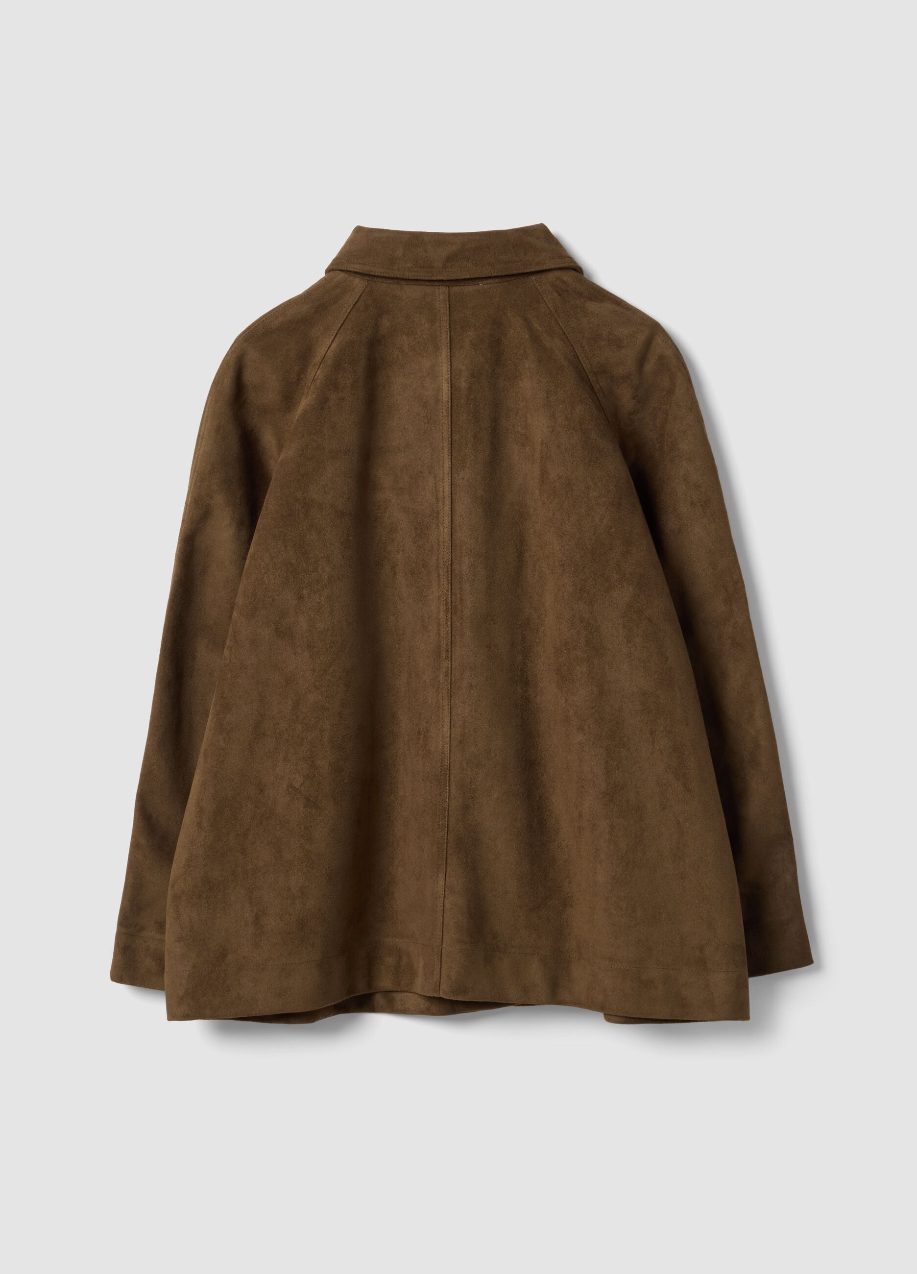 Brown regular-fit jacket with buttons