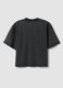 T-shirt in puro cotone grigia da ragazza oversize fit_4