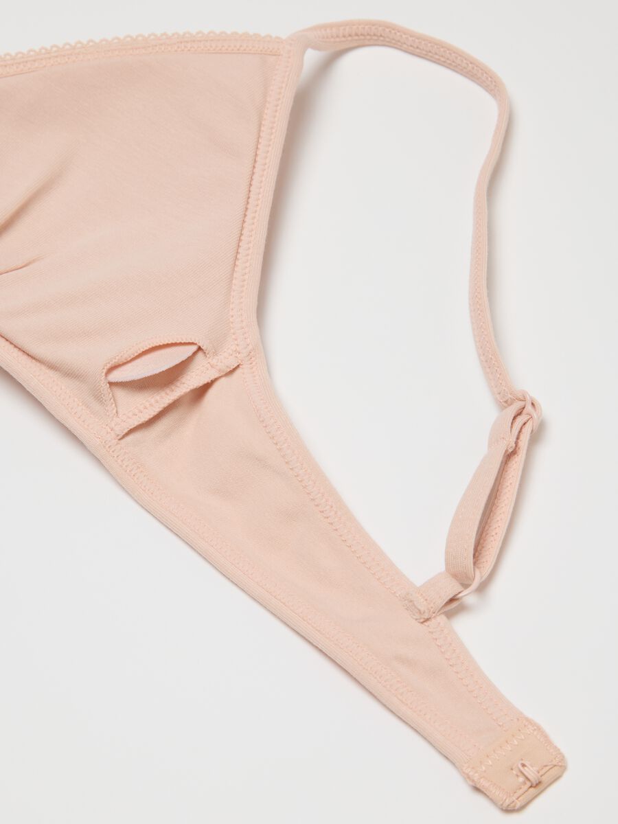 Girls' pink triangle cotton elastane bra_3