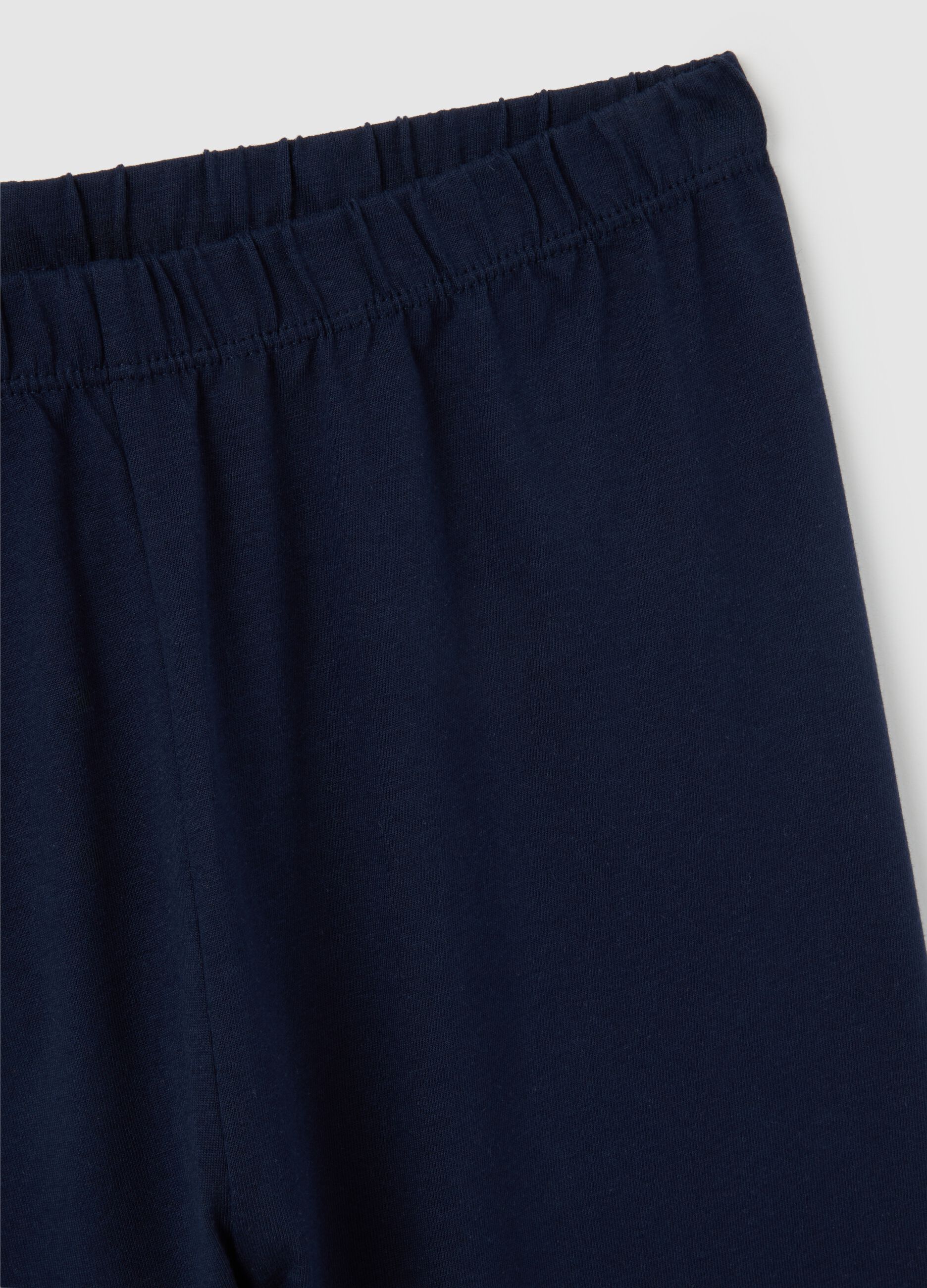 Grey and blue cotton pyjamas with car print