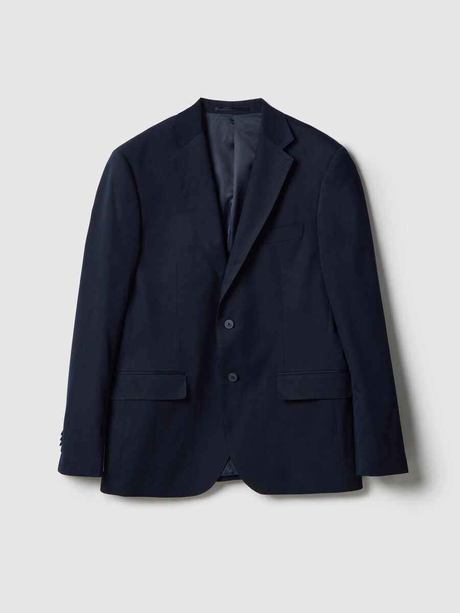 Blue Single-Breasted Blazer Regular Fit_0