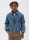 Boy's Denim Regular Fit Bomber Jacket_0