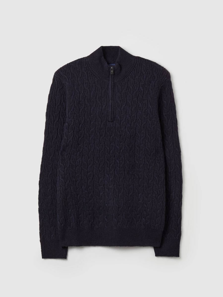 Pullover half-zip a trecce_4