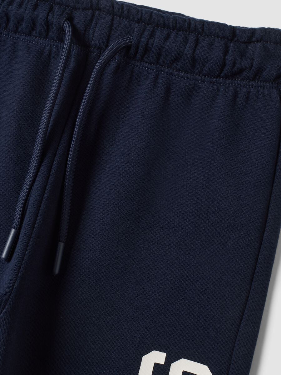 Blue pure cotton jogging set with crew neck_3