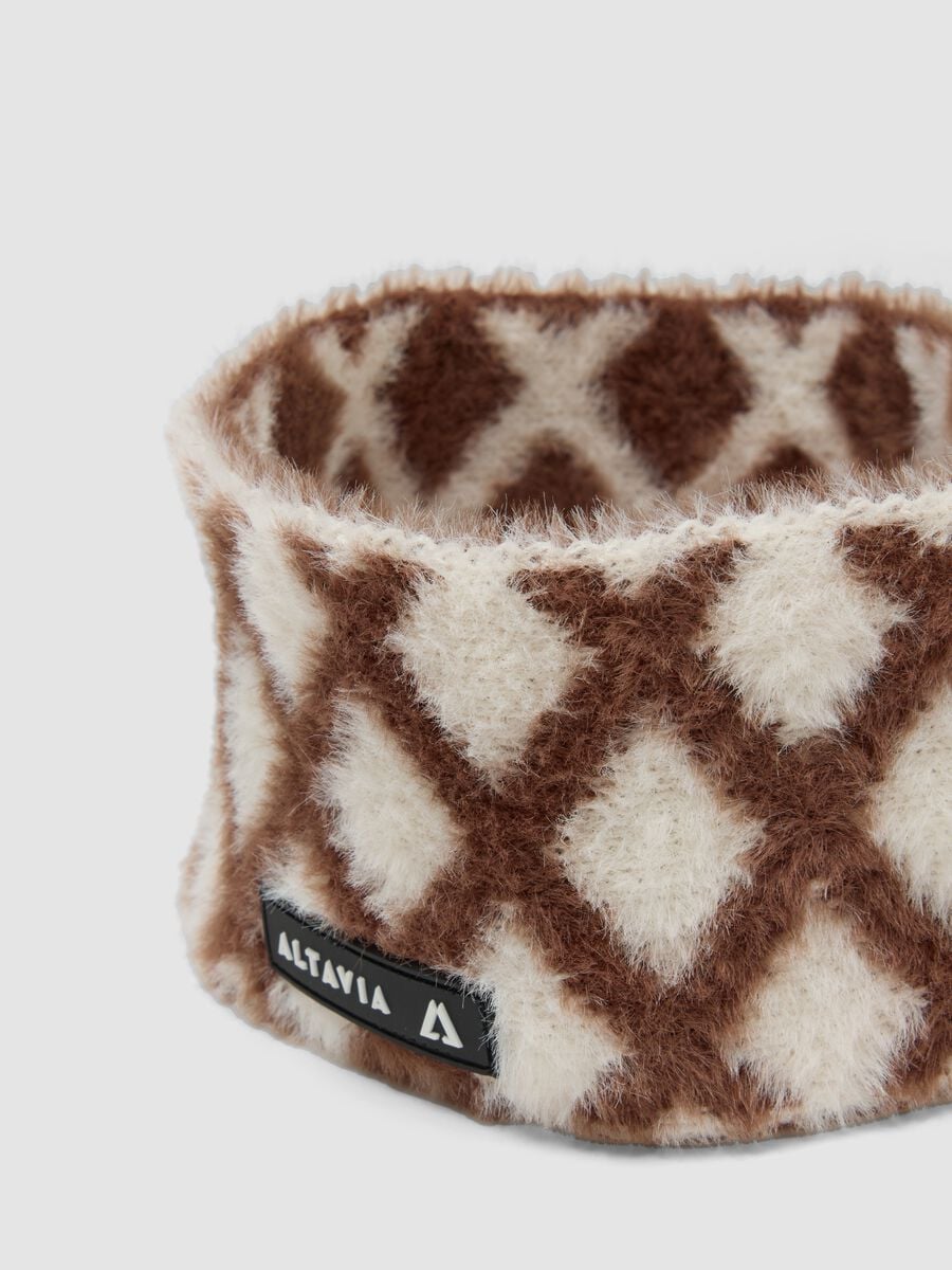 White geometric-print headband ALTAVIA WITH DEBORAH COMPAGNONI_2
