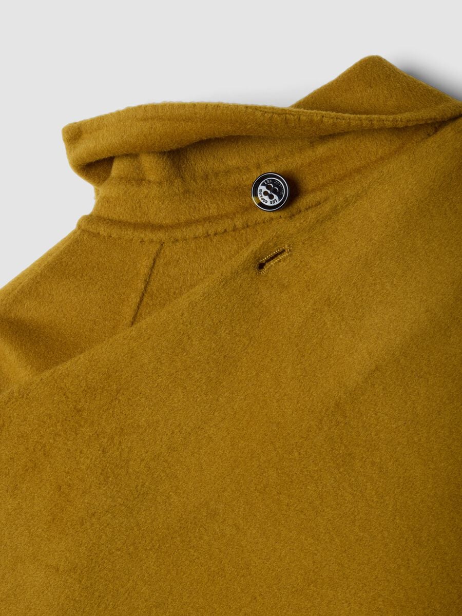 Cappotto giallo in misto lana con chiusura a bottoni_6