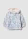 Multicolour floral hooded jacket for baby girl_0