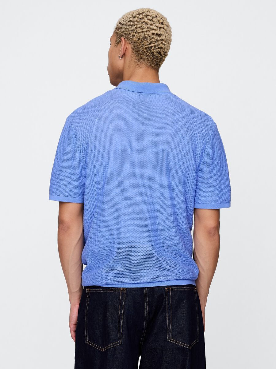 Polo a maniche corte azzurra_2