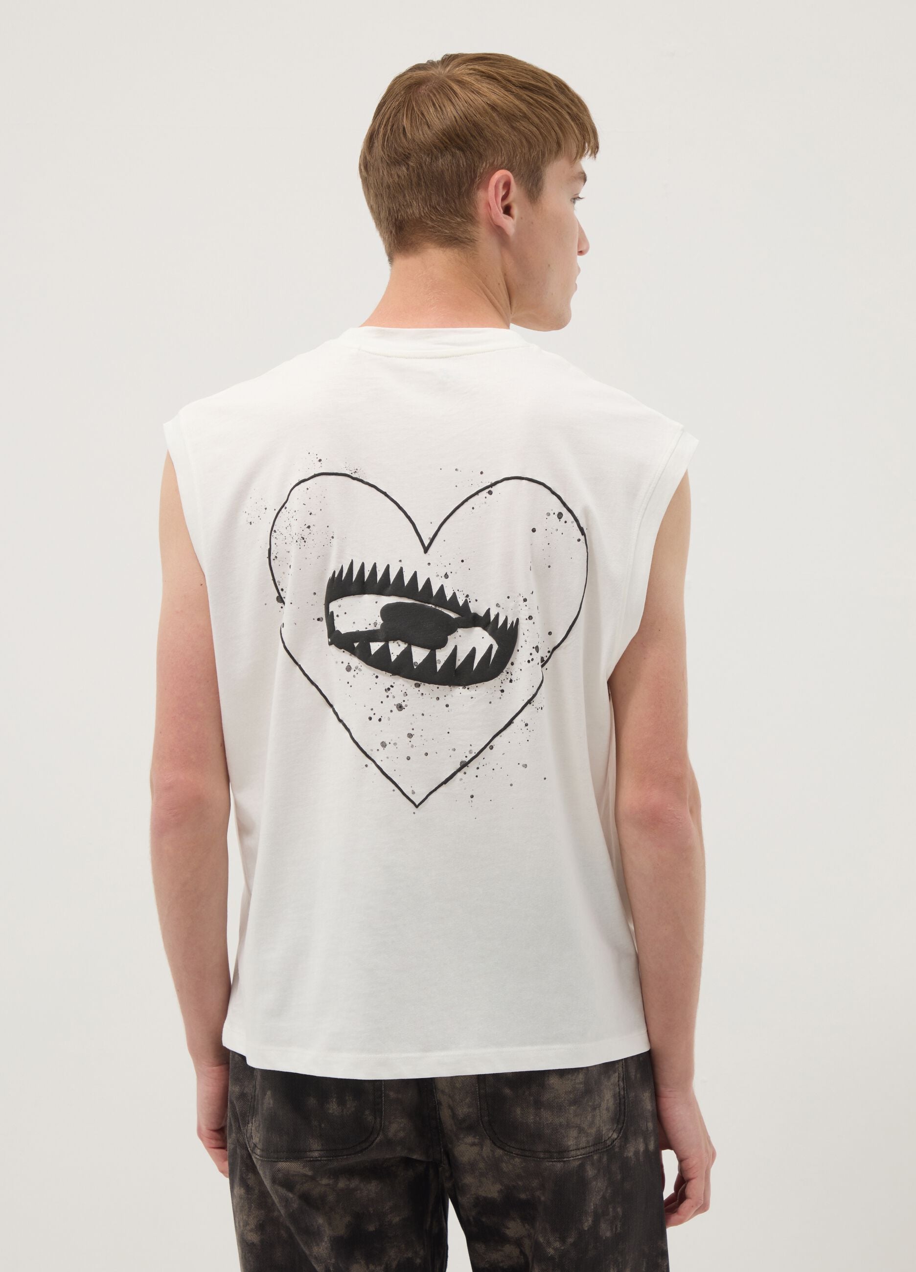 White pure cotton tank top
