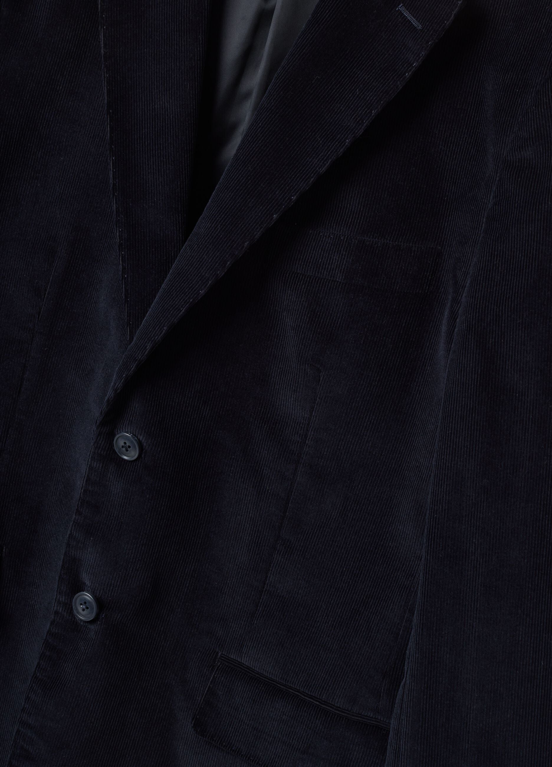 Blazer blu navy in puro cotone regular fit