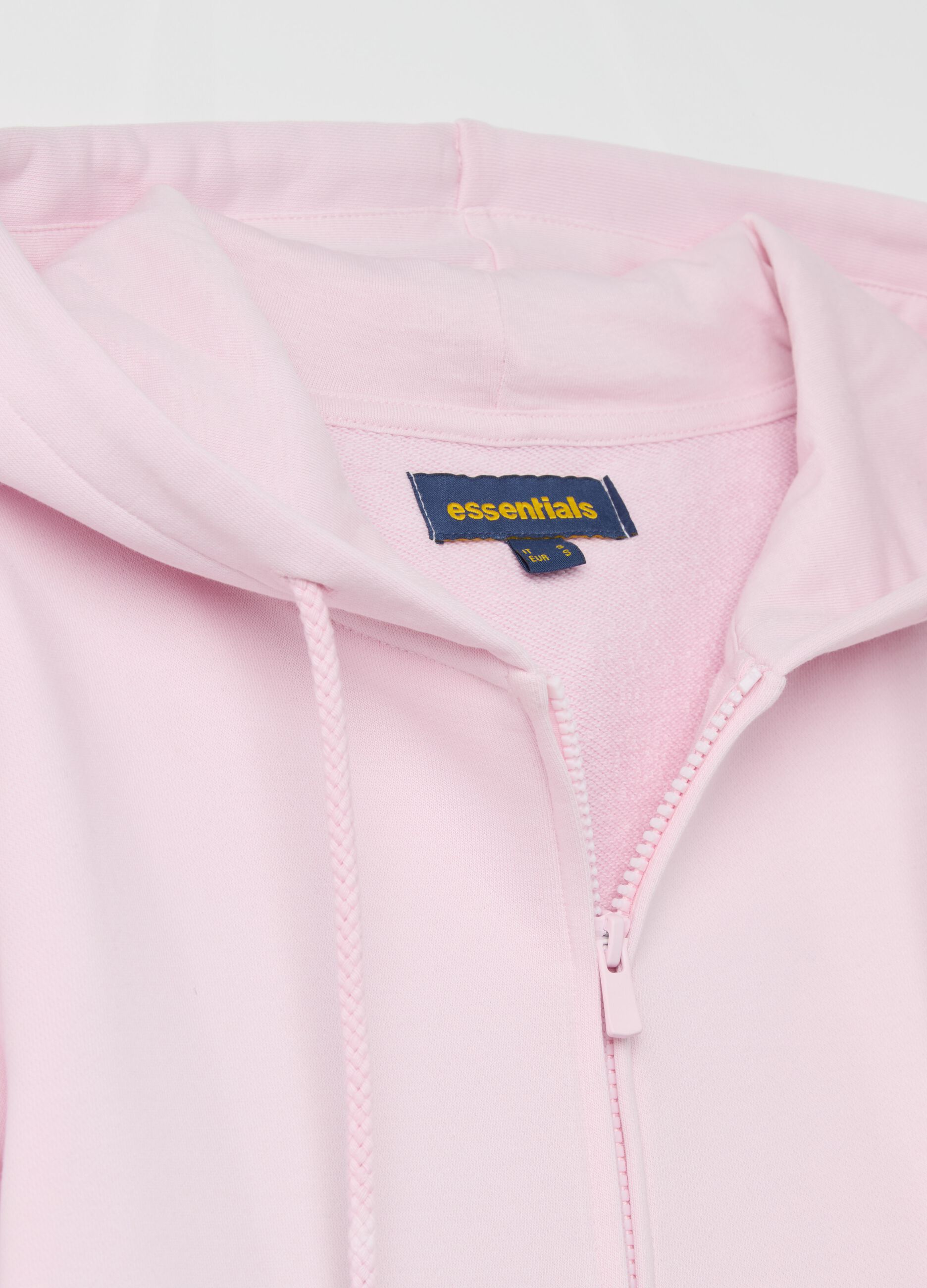 Essential full-zip sweatshirt with hood