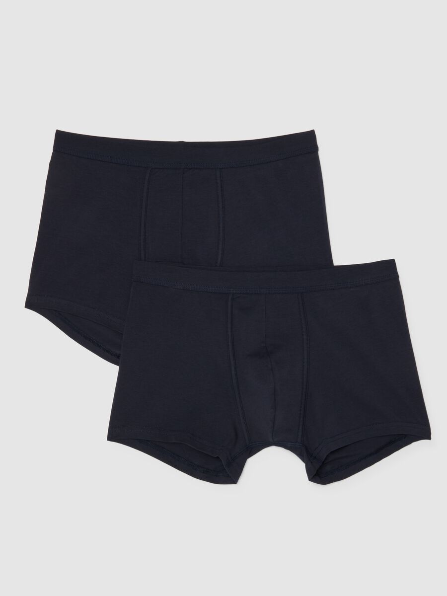 Bipack di boxer in cotone elasticizzato blu_4