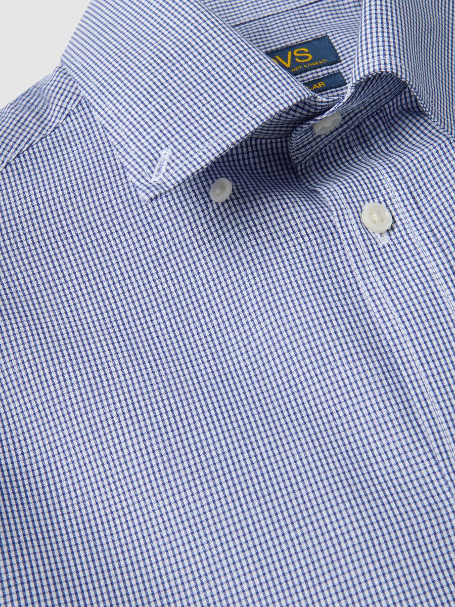 Multicolour regular fit check cotton blend shirt, easy iron_5