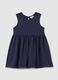 Girls&rsquo; blue 100% cotton dress with regular fit_0