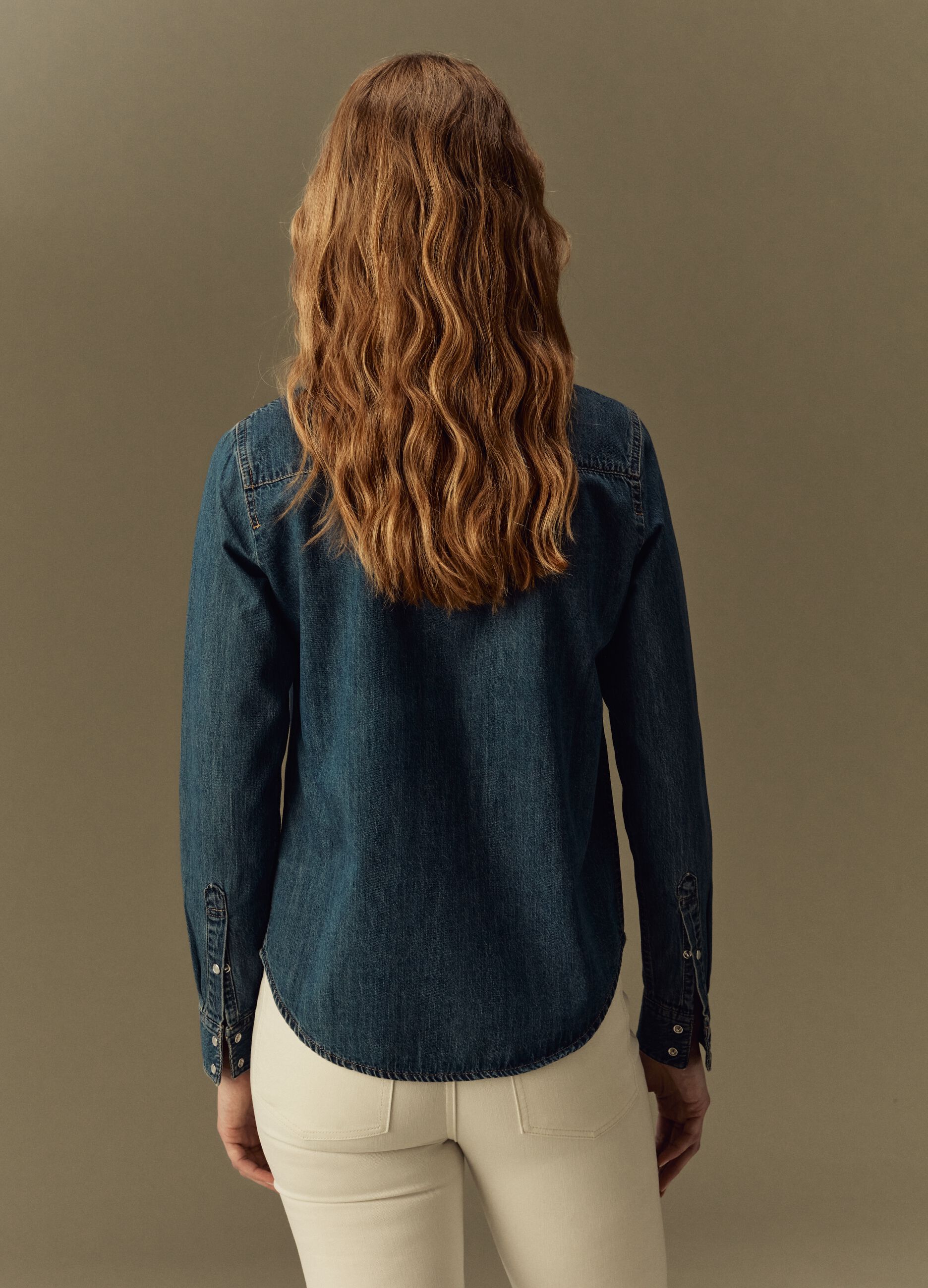 Camicia western in denim