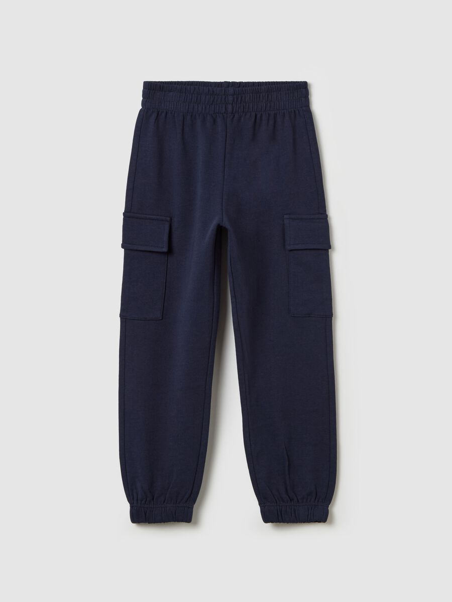 Cargo joggers with elasticated trims_0