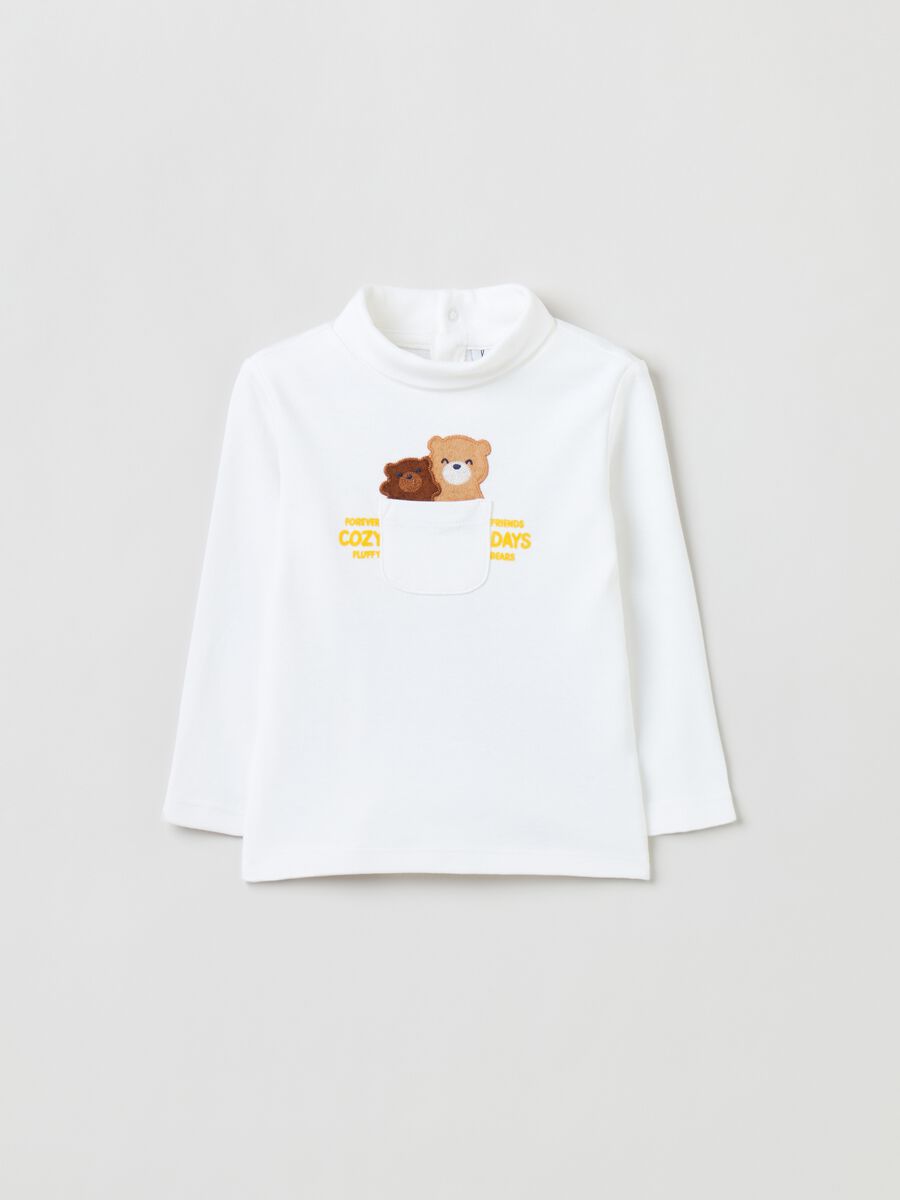 T-shirt maniche lunghe a collo alto_0