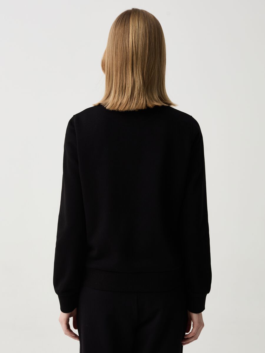 Essential full-zip sweatshirt in fleece with high neck_2