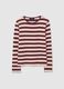 Purple striped cotton T-shirt_4